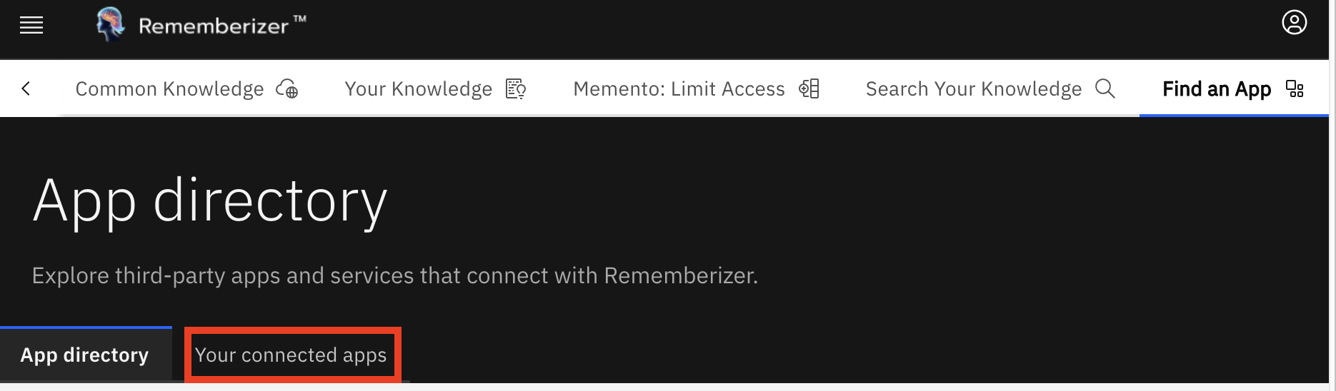 browse your connected app