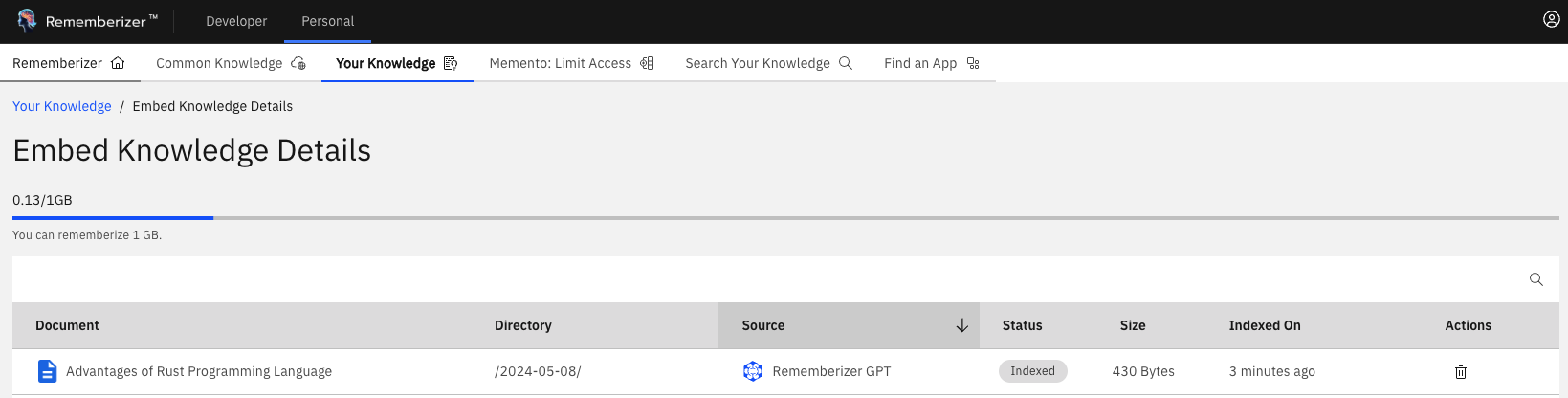 embedded knowledge detail