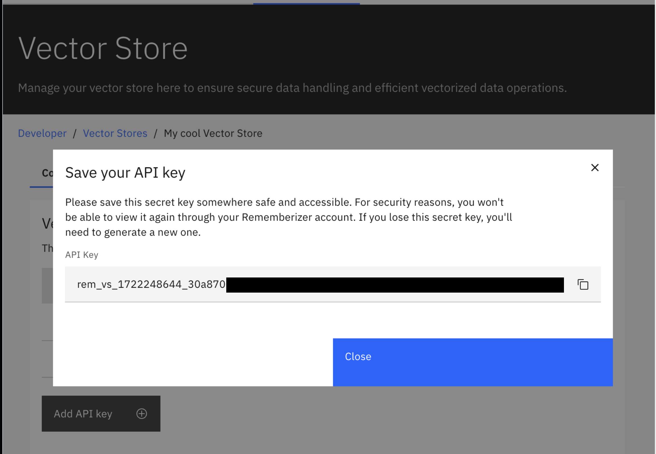 Create a New API Key