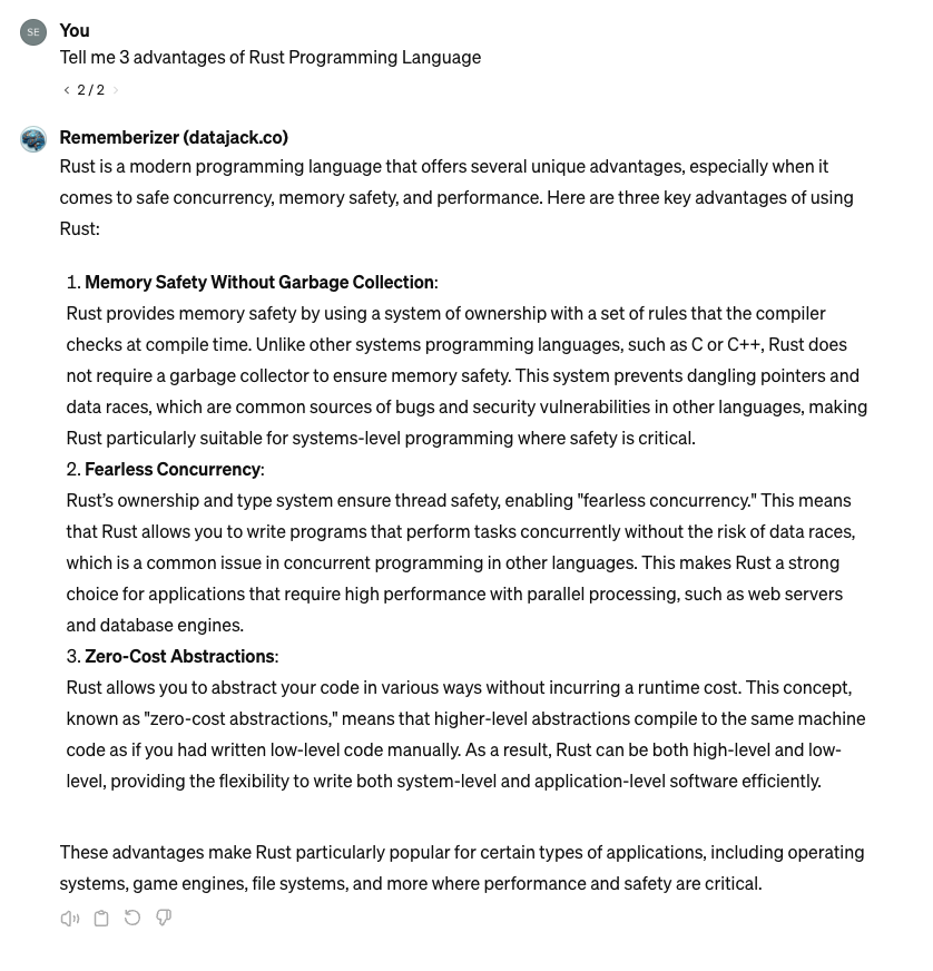 Interacting with Rememberizer GPT Apps